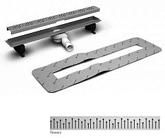 Душевой лоток Radaway 5L075A/5R075F 750 с дизайн-решеткой под плитку 8-12 мм