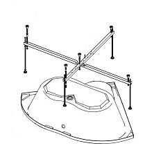 Каркас усиленный для угловых ванн Triton 120-130, универс. 5 опор