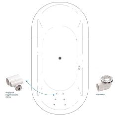 Гидромассажная система для установки в области спины (8 форсунок)