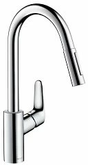 Смеситель Hansgrohe Focus 31815000 для кухни выдвижной излив хром