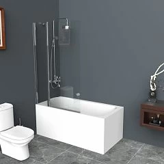 Душевая шторка на ванну BelBagno UNO-V-11-90/150-C-Cr 90*150 L/R