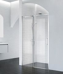 Душевая дверь в нишу BelBagno ACQUA-BF-1-120-C-Cr 120*198 L/R профиль хром с поддоном 120*70*3 белый матовый