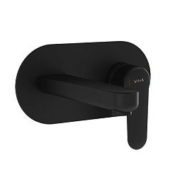 Внешняя часть смесителя Vitra Root Round A4272136EXP для раковины черный матовый скрытый монтаж