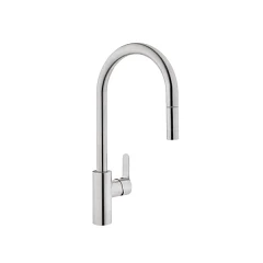 Смеситель Vitra Inox A42153EXP для кухни с выдвижным изливом хром