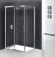 Душевой уголок BelBagno UNO-195-AH-1-100/80-C-Cr 100*80*210 L/R (с поддоном TRAY-BB-AH 100*80*15 R)