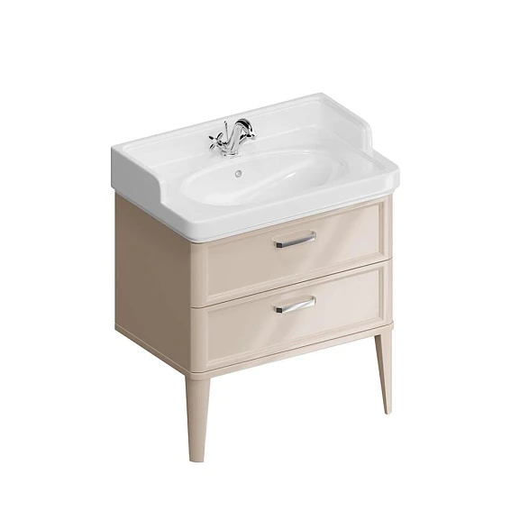 Тумба под раковину Kerama Marazzi Pompei 80 камео бежевый глянец, 2 ящика