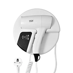 Фен Puff 1202B белый настенный с дополнительной розеткой Фен Puff 1202B белый настенный с дополнительной розеткой