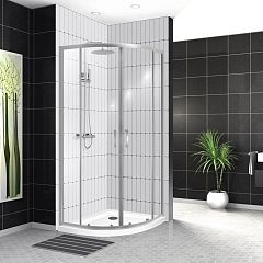 Душевой уголок BelBagno UNO-195-RH-2-120/80-C-Cr 120*80*198 R с поддоном TRAY-AS-RH-120/80-30-W-R