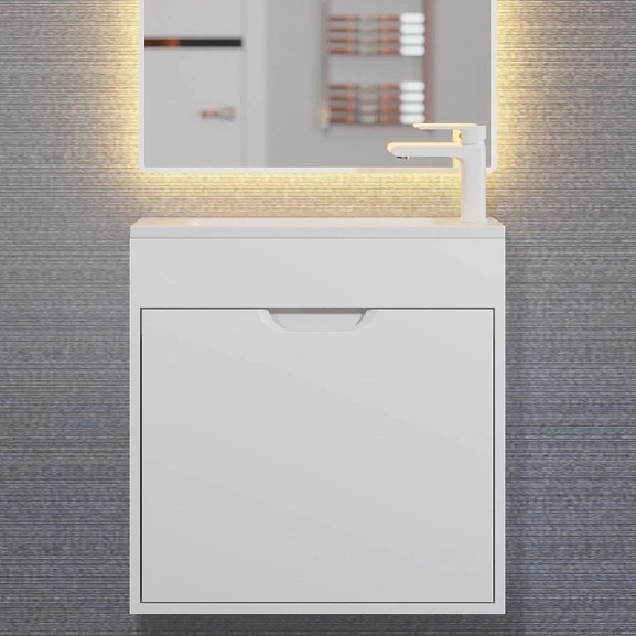Тумба с раковиной Uperwood Modul 60 белая матовая