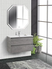 Комплект мебели BelBagno Kraft 39 80 подвесной Cemento Grigio (раковина BB800/390ETL)