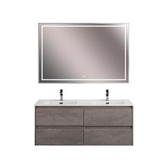 Комплект мебели BelBagno Kraft 120 с четырьмя ящиками Cemento Grigio