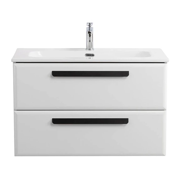 Тумба с раковиной Cezares Eco-Cer 80 Bianco Opaco (раковина CZR-8073-80)