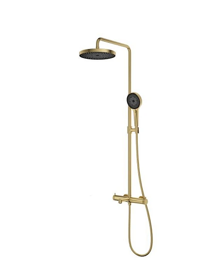 Душевая стойка Vincea Rim VSFS-2RM1BG с изливом брашированное золото