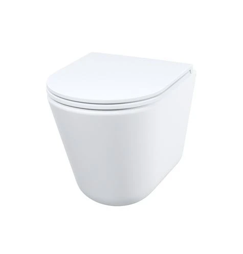 Подвесной унитаз Iddis Ray RAYRDSEi25 35,5*51,5 безободковый с системой смыва "Торнадо" и крышкой-сиденьем микролифт