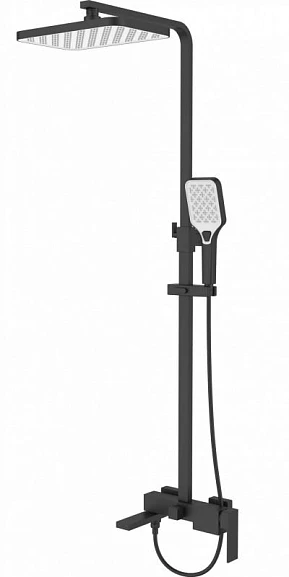 Душевая стойка Esbano Basco с изливом черная матовая