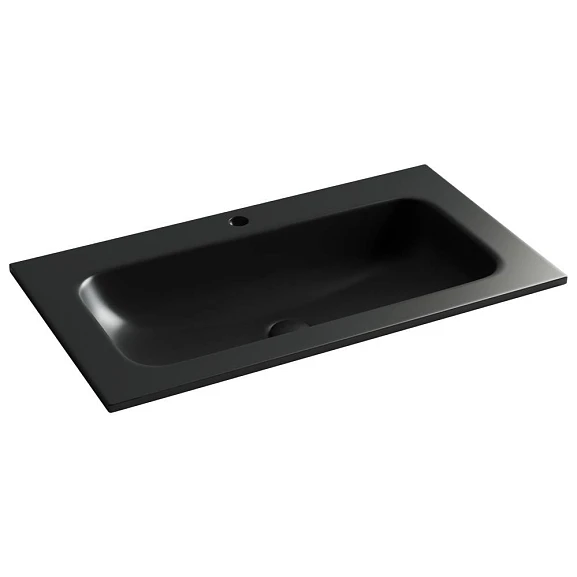 Встраиваемая раковина Ceramicanova Grace 81*45,7 с отверстием под смеситель черная матовая