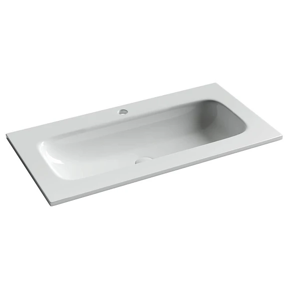 Встраиваемая раковина Ceramicanova Grace 91*45,7 с отверстием под смеситель белый глянец