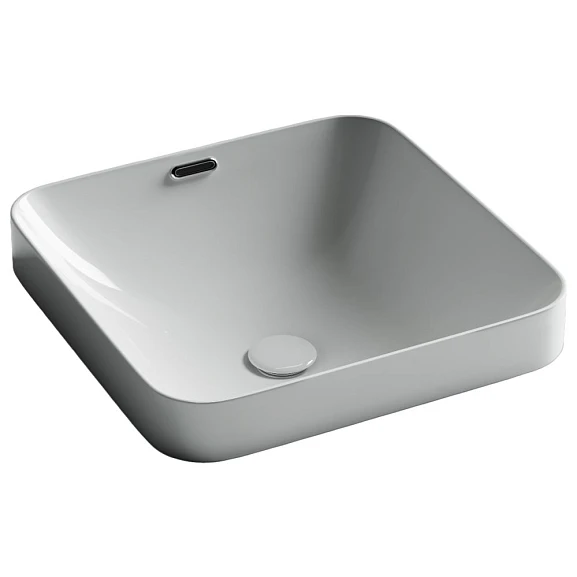 Встраиваемая раковина Ceramicanova Element 43,8*43,8 белый глянец