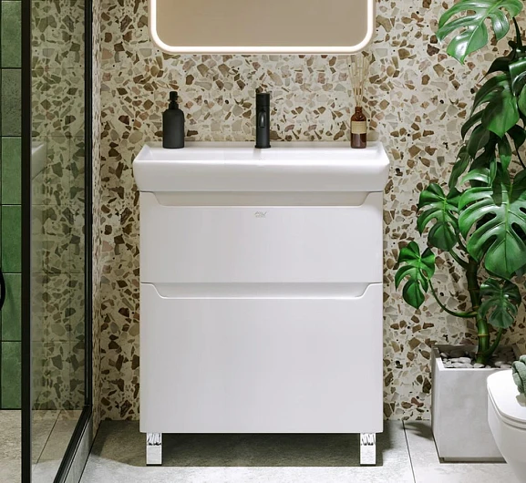 Тумба под раковину Alavann Lana 70 белый глянец