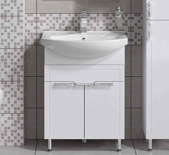 Тумба под раковину Alavann Vittoria 65-02 белый глянец