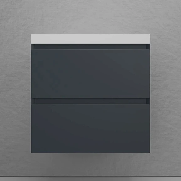 Тумба с раковиной Style Line Манхэттен 60 подвесная графит