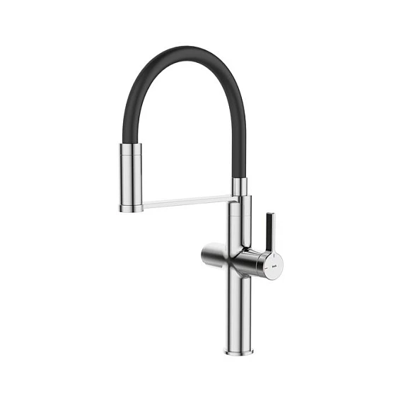 Смеситель Iddis Ikon IKNSBFFi05 для кухни гибкий излив с функцией подключения фильтра хром