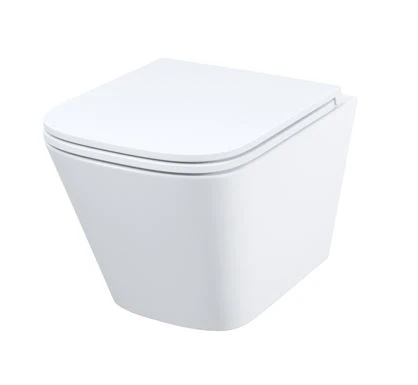 Подвесной унитаз Iddis Bild Q BIQRNSEi25 34,2*48,5 безободковый с системой смыва Торнадо и крышкой-сиденьем микролифт