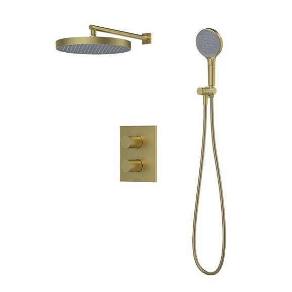 Душевой комплект Iddis Duna DUNSB0Ti67 с термостатом скрытый монтаж золото матовое