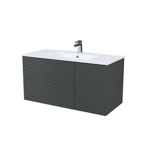 Тумба с раковиной Iddis Bild 100 темно-серая