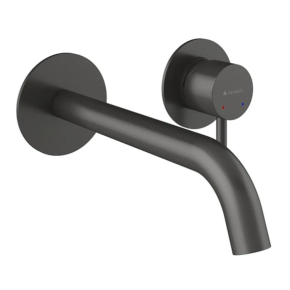 Смеситель Aqueduto Cano CAN0445 для раковины скрытый монтаж оружейная сталь