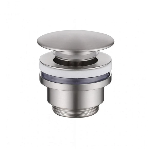 Донный клапан ABBER AF0011SP без перелива, клик-клак, сатин