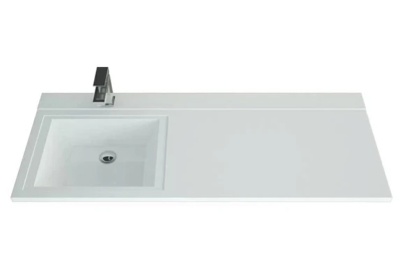 Мебельная раковина Uperwood Cosmos 120*48 L для установки над стиральной машиной без кронштейнов для Uperwood (приобретается в комплекте с тумбой)