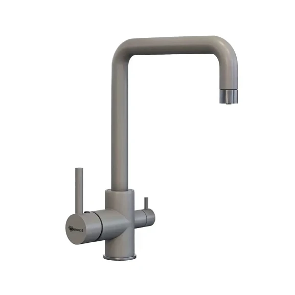Смеситель Uperwood UPD-004-07 для кухни с функцией подключения фильтра серый/вороненая сталь