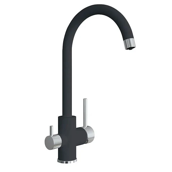Смеситель Uperwood UPD-Q-01-04 для кухни с функцией подключения фильтра черный