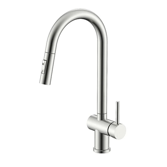 Смеситель Splenka S204.49.05 для кухни с выдвижным изливом сатин