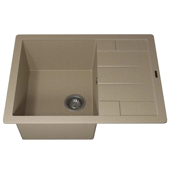 Кухонная мойка Uperwood Quartz UPD-03 65х51 бежевая матовая