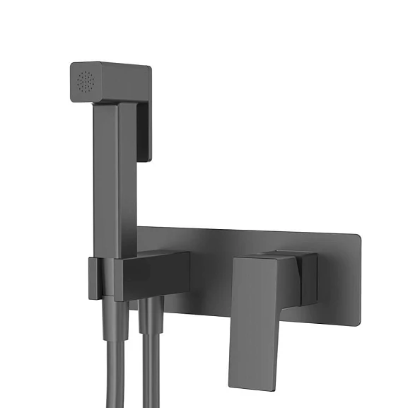 Гигиенический душ со смесителем Splenka S01.52.09 скрытый монтаж графит