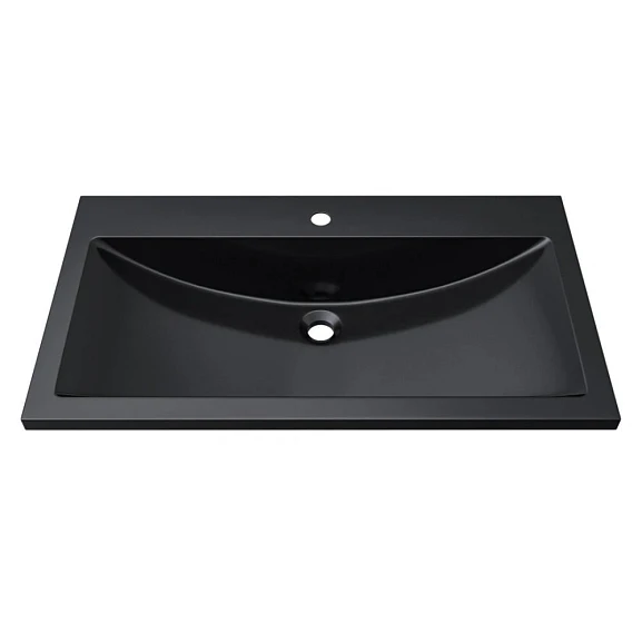 Мебельная раковина Uperwood Self 80 черная (приобретается в комплекте с тумбой)