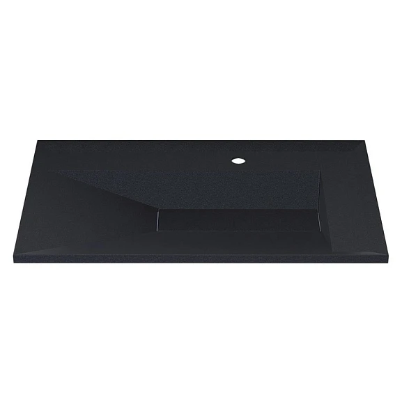 Мебельная раковина Uperwood Lotus Quartz 80 черная матовая, космос (приобретается в комплекте с тумбой)