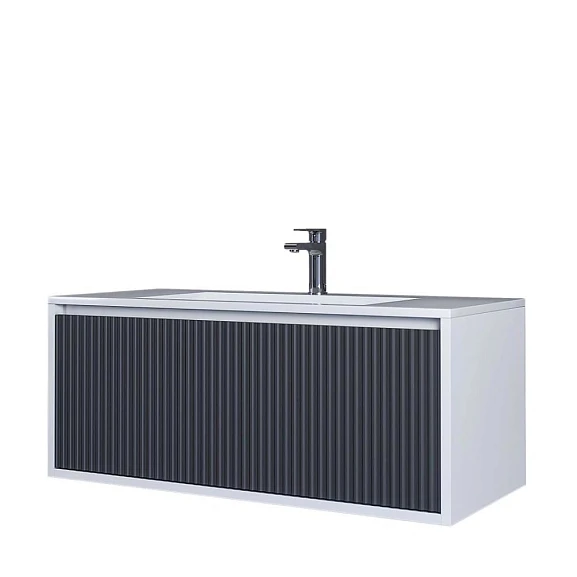 Тумба под раковину Uperwood Next 100 белая/графит, 1 ящик