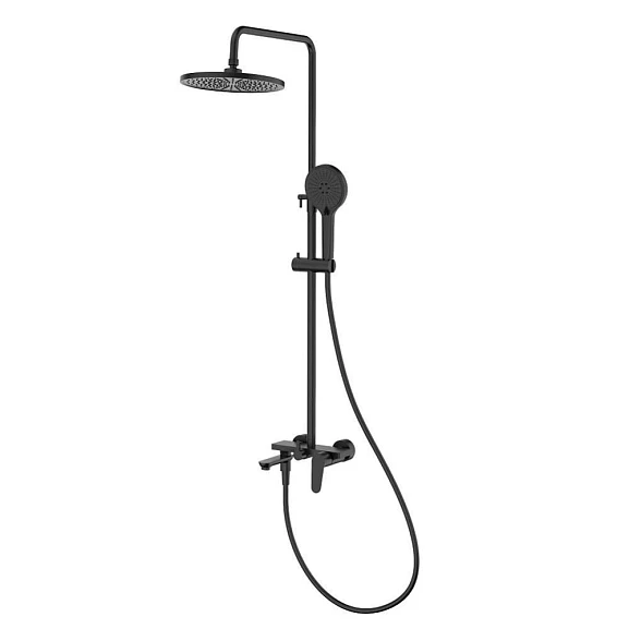 Душевая стойка Raglo R31.24.06 с изливом черная матовая