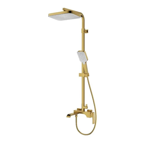 Душевая стойка Raglo R02.24.03 с изливом золотой сатин