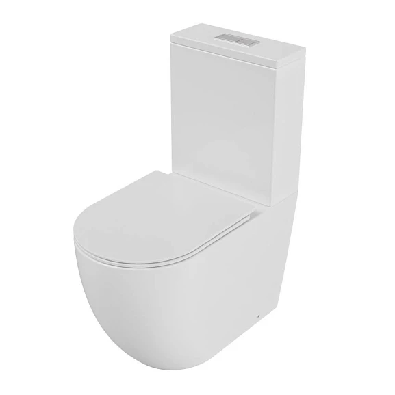 Унитаз-компакт Grossman GR-4494SQ 36*64 Tornado безободковый, белый с крышкой-сиденьем микролифт Slim