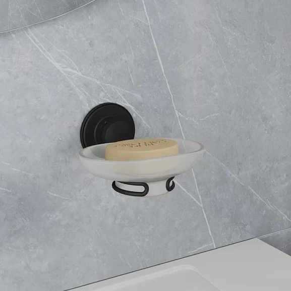 Мыльница Milardo Easy EASBWSGM42 черная матовая