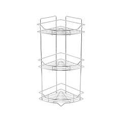Полка Milardo Grid GRICC3CM44 трехъярусная угловая хром