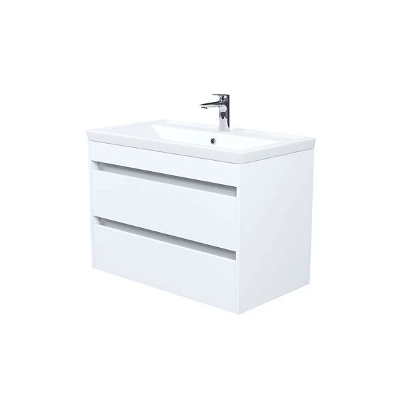 Тумба с раковиной Iddis Zodiac X 80 белая матовая с ящиками