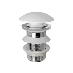 Донный клапан Aqueduto Ralo RAL0120 Click-clack без перелива белый матовый