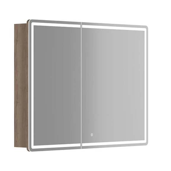 Зеркало-шкаф Sancos Mirror 99*74 с Led подсветкой дуб галифакс натуральный