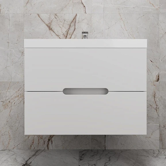 Тумба под раковину Style Line Матис 80 белая матовая