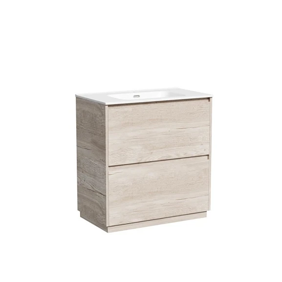 Тумба с раковиной Sancos Libra 80 напольная дуб галифакс натуральный